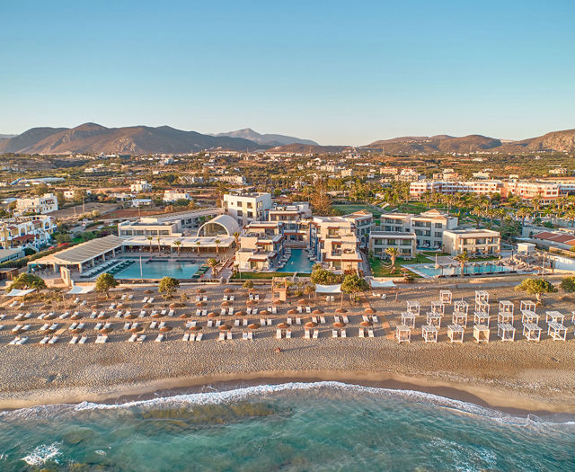 Paralos Kosta Alimia view of the hotel and the beach from the sea