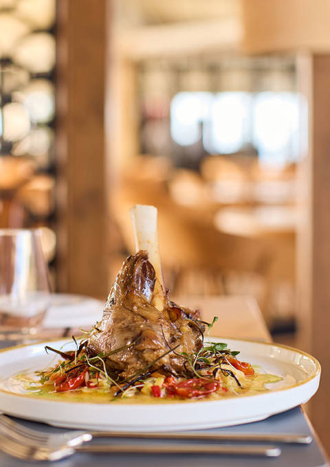 Paralos Kosta Alimia Greek Taverna lamb shank dish